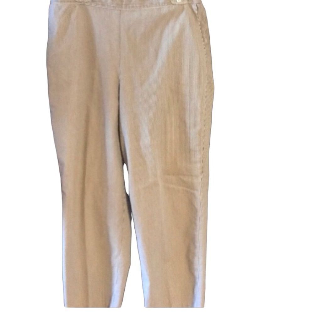Alfred Dunner Size 16 Pinstriped Pants Blue/White